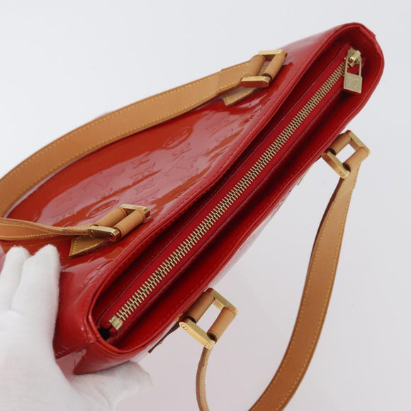 LOUIS VUITTON Monogram Vernis Houston Handtasche Rot M91092 LV Auth ki6445