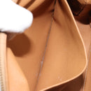 CELINE Macadam Canvas Pouch PVC Leather Brown Gold Auth ki6446-19