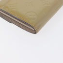 LOUIS VUITTON Vernis Portefeuille Sarah lange portemonnee Beige M90407 LV Auth ki6451V-15