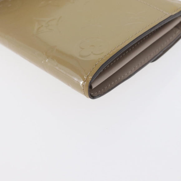 LOUIS VUITTON Vernis Portefeuille Sarah lange portemonnee Beige M90407 LV Auth ki6451V