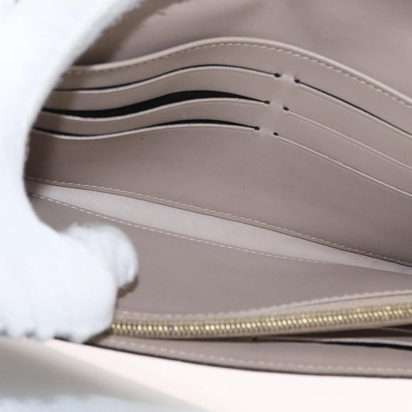 LOUIS VUITTON Vernis Portefeuille Sarah lange portemonnee Beige M90407 LV Auth ki6451V