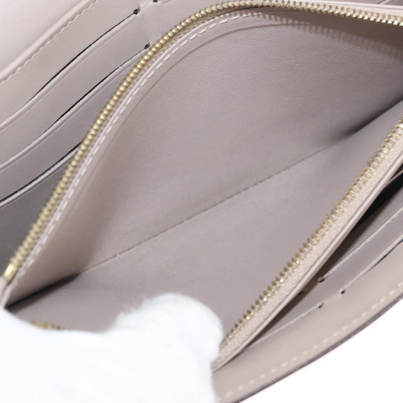 LOUIS VUITTON Vernis Portefeuille Sarah lange portemonnee Beige M90407 LV Auth ki6451V