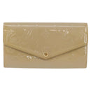 LOUIS VUITTON Vernis Portefeuille Sarah lange portemonnee Beige M90407 LV Auth ki6451V-13