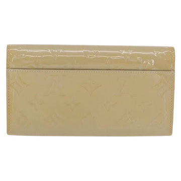 LOUIS VUITTON Vernis Portefeiulle Sarah Long Wallet Beige M90407 LV Auth ki6451V - 0