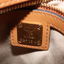 MCM Vicetos Logogram Hand Bag PVC Leather 2way Brown Gold Auth ki6452-12