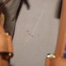 MCM Vicetos Logogram Hand Bag PVC Leather 2way Brown Gold Auth ki6452-11