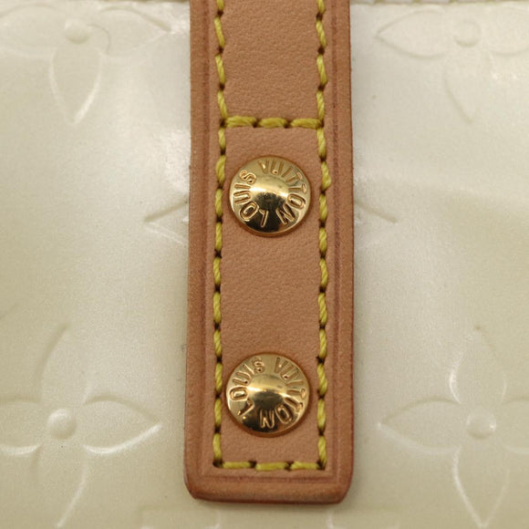 LOUIS VUITTON Monogram Vernis Reade PM Hand Bag Perle M91336 LV Auth ki6453