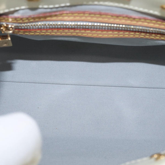 LOUIS VUITTON Monogram Vernis Reade PM Hand Bag Perle M91336 LV Auth ki6453