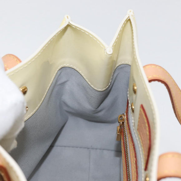 LOUIS VUITTON Monogram Vernis Reade PM Hand Bag Perle M91336 LV Auth ki6453
