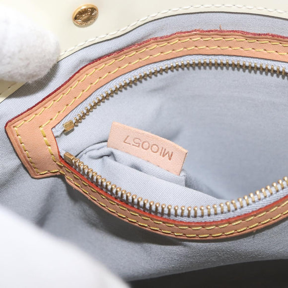 LOUIS VUITTON Monogram Vernis Reade PM Hand Bag Perle M91336 LV Auth ki6453