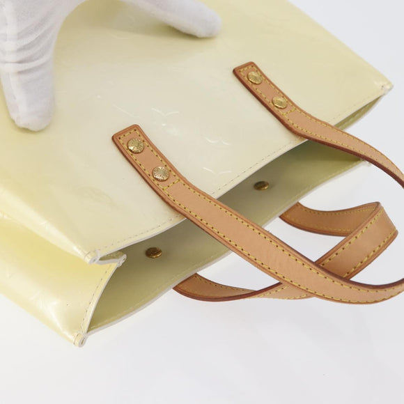 LOUIS VUITTON Monogram Vernis Reade PM Hand Bag Perle M91336 LV Auth ki6453