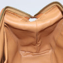 CELINE Macadam Canvas Pouch PVC Leather Brown Gold Auth ki6463-18