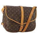 LOUIS VUITTON Monogram Saumur 35 Shoulder Bag M42254 LV Auth ki6465-1