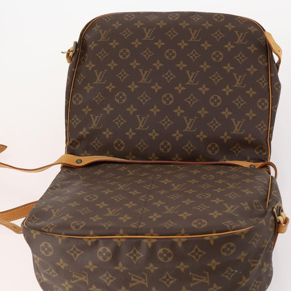 LOUIS VUITTON Monogram Saumur 35 Shoulder Bag M42254 LV Auth ki6465
