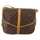 LOUIS VUITTON Monogram Saumur 35 Shoulder Bag M42254 LV Auth ki6465-13