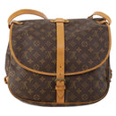 LOUIS VUITTON Monogram Saumur 35 Shoulder Bag M42254 LV Auth ki6465-2
