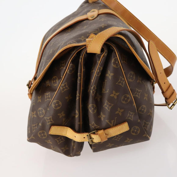 LOUIS VUITTON Monogram Saumur 35 Shoulder Bag M42254 LV Auth ki6465