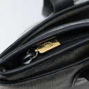 GUCCI Micro GG Supreme Tote Bag PVC Navy Gold Auth ki6466-19