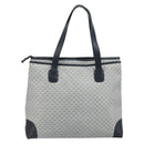 GUCCI Micro GG Supreme Tote Bag PVC Navy Gold Auth ki6466-2