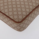 CELINE Macadam Canvas Clutch Bag PVC Leather Beige Gold Auth ki6467-16