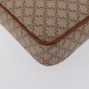 CELINE Macadam Canvas Clutch Bag PVC Leather Beige Gold Auth ki6467-18