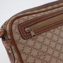 CELINE Macadam Canvas Clutch Bag PVC Leather Beige Gold Auth ki6467-19