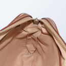 CELINE Macadam Canvas Clutch Bag PVC Leather Beige Gold Auth ki6467-22