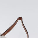 CELINE Macadam Canvas Clutch Bag PVC Leather Beige Gold Auth ki6467-14