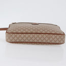 CELINE Macadam Canvas Clutch Bag PVC Leather Beige Gold Auth ki6467-5