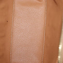 CELINE Macadam Canvas Pouch PVC Leather Brown Gold Auth ki6473-10