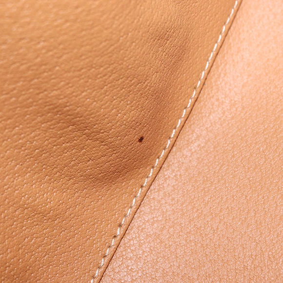CELINE Macadam Canvas Pouch PVC Leather Brown Gold Auth ki6473
