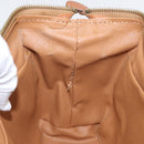 CELINE Macadam Canvas Pouch PVC Leather Brown Gold Auth ki6473-19