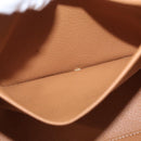 CELINE Macadam Canvas Pouch PVC Leather Brown Gold Auth ki6473-20
