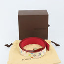 LOUIS VUITTON Monogram Multicolor Ceinture Carre Gürtel Weiß LV Auth ki6477-11