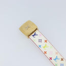 LOUIS VUITTON Monogram Multicolor Ceinture Carre Gürtel Weiß LV Auth ki6477-6