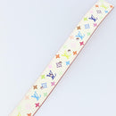 LOUIS VUITTON Monogram Multicolor Ceinture Carre Belt White LV Auth ki6477-8