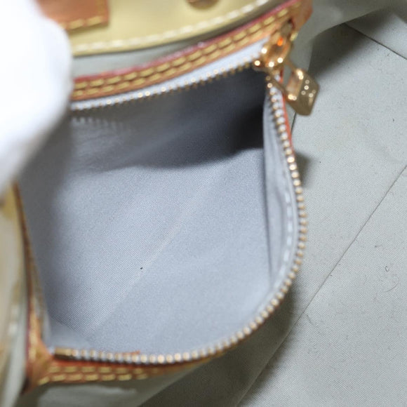 LOUIS VUITTON Monogram Vernis Reade PM Hand Bag Perle M91336 LV Auth ki6479