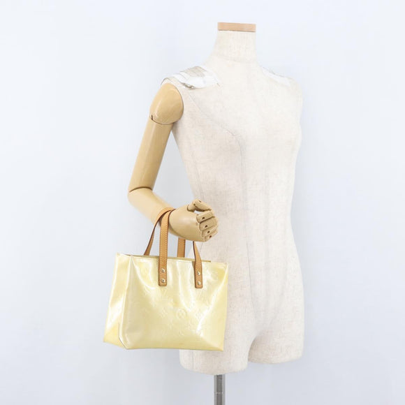 LOUIS VUITTON Monogram Vernis Reade PM Hand Bag Perle M91336 LV Auth ki6479