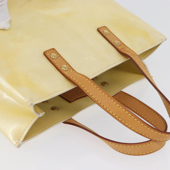 LOUIS VUITTON Monogram Vernis Reade PM Hand Bag Perle M91336 LV Auth ki6479