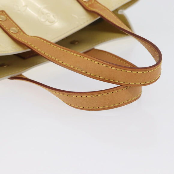 LOUIS VUITTON Monogram Vernis Reade PM Hand Bag Perle M91336 LV Auth ki6479