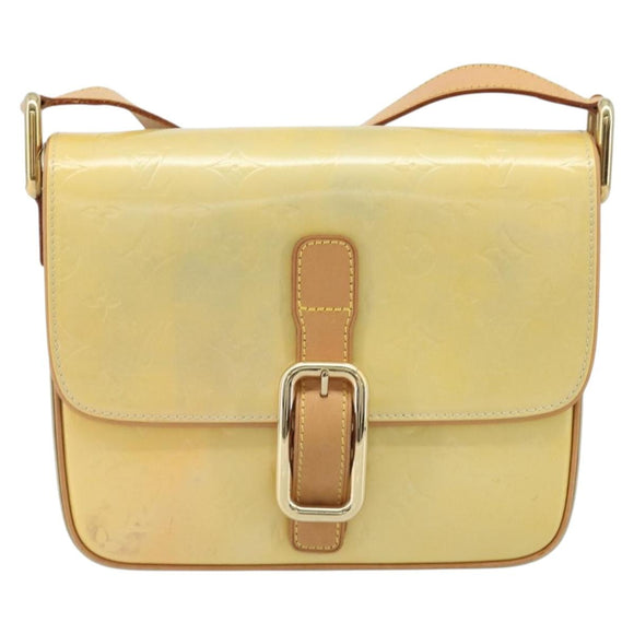 LOUIS VUITTON Monogram Vernis Christie GM Shoulder Bag Gris M91148 Auth ki6480