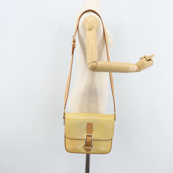 LOUIS VUITTON Monogram Vernis Christie GM Shoulder Bag Gris M91148 Auth ki6480