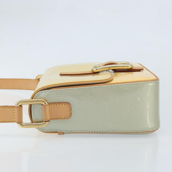 LOUIS VUITTON Monogram Vernis Christie GM Shoulder Bag Gris M91148 Auth ki6480