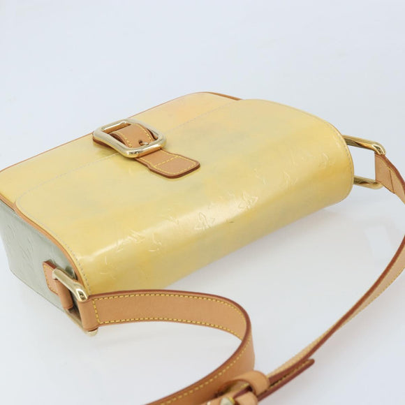 LOUIS VUITTON Monogram Vernis Christie GM Shoulder Bag Gris M91148 Auth ki6480