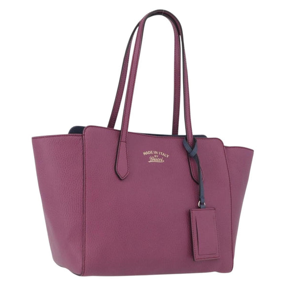 GUCCI Tote Bag Leather Pink Gold 354408 Auth ki6482
