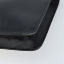 CELINE Shoulder Bag Leather Black Gold Auth ki6485-9