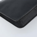 CELINE Shoulder Bag Leather Black Gold Auth ki6485-16