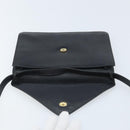 CELINE Shoulder Bag Leather Black Gold Auth ki6485-10
