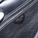 CELINE Shoulder Bag Leather Black Gold Auth ki6485-18