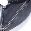 CELINE Shoulder Bag Leather Black Gold Auth ki6485-11